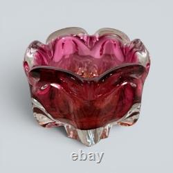 Mid Century Czech Sommerso Art Glass Bowl by Josef Hospodka for Chribská