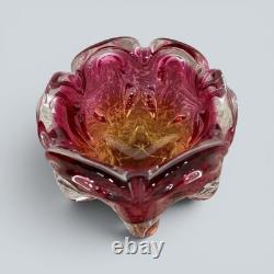 Mid Century Czech Sommerso Art Glass Bowl by Josef Hospodka for Chribská