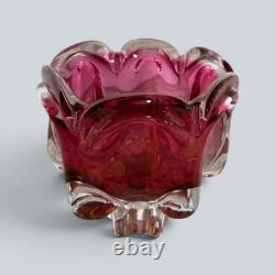 Mid Century Czech Sommerso Art Glass Bowl by Josef Hospodka for Chribská