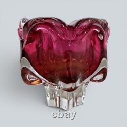 Mid Century Czech Sommerso Art Glass Bowl by Josef Hospodka for Chribská