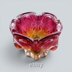 Mid Century Czech Sommerso Art Glass Bowl by Josef Hospodka for Chribská