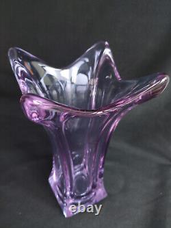 Mid-Century Pink / Purple Crystal VASE