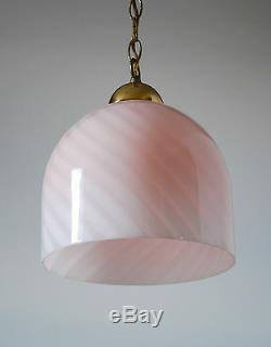 Mid Century modern Hollywood Regency pink Murano art glass ceiling Lamp