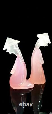 Mid-century Archimede Seguso Labelled Murano Glass Pink Alabastro Asian Sculptur