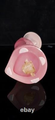 Mid-century Archimede Seguso Labelled Murano Glass Pink Alabastro Asian Sculptur
