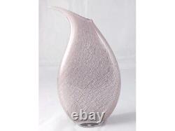 Mike Hunter Twists Glass Pink Cane Merletto Vase Vintage, Signed, Collectors