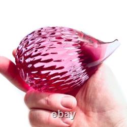 Miloslav Janku Crystal Hedgehog Art Glass Crystal Paperweight Figurine