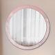 Modern Wall Mirror Bathroom Colorful Printed Pattern Frame Pink Stone