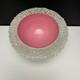 Molly Stone Modern Art Glass Sculpture Reflecting Bowl Pink Vintage Signed