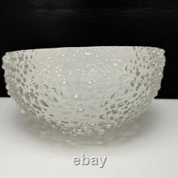 Molly Stone Modern Art Glass Sculpture Reflecting Bowl Pink Vintage Signed