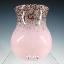Monart SA. IX Pink Copper Aventurine Vintage Glass Vase