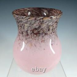 Monart SA. IX Pink Copper Aventurine Vintage Glass Vase