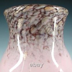 Monart SA. IX Pink Copper Aventurine Vintage Glass Vase