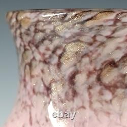 Monart SA. IX Pink Copper Aventurine Vintage Glass Vase