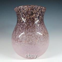 Monart SA. VII Pink Copper Aventurine Vintage Glass Vase