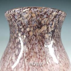 Monart SA. VII Pink Copper Aventurine Vintage Glass Vase