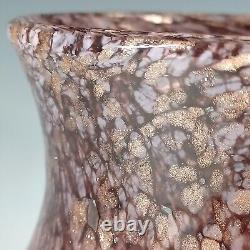 Monart SA. VII Pink Copper Aventurine Vintage Glass Vase