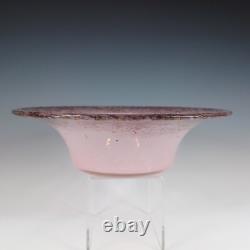 Monart UB. VII Pink Copper Aventurine Vintage Glass Bowl