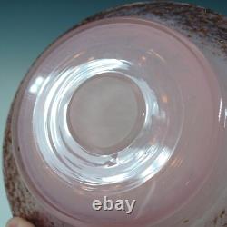 Monart UB. VII Pink Copper Aventurine Vintage Glass Bowl