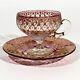 Moser cup pink glass enameled gold 1900's era Loetz Legras Decorative arts