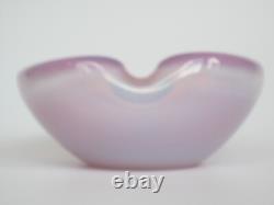 Murano Alabastro decotrative bowl Seguso era translucent opaline pink & white