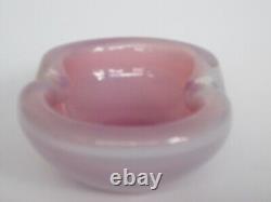 Murano Alabastro decotrative bowl Seguso era translucent opaline pink & white