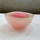 Murano Archimede Seguso 1950s art glass dish 10cm Geode pink Italy Venetian VTG