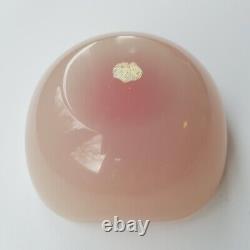 Murano Archimede Seguso 1950s art glass dish 10cm Geode pink Italy Venetian VTG