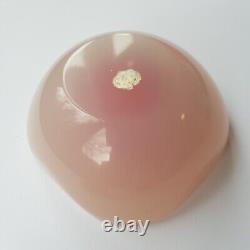 Murano Archimede Seguso 1950s art glass dish 10cm Geode pink Italy Venetian VTG