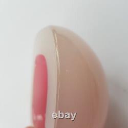 Murano Archimede Seguso 1950s art glass dish 10cm Geode pink Italy Venetian VTG