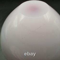 Murano Archimede Seguso Pink & White Alabastro Geode Art Glass Bowl Dish Vintage