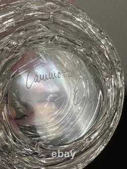 Murano Art Glass Pink Birds On Nest Italy Enrico Camozzo Signed