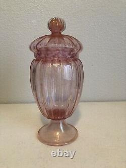 Murano Art Glass Vase Covered Container