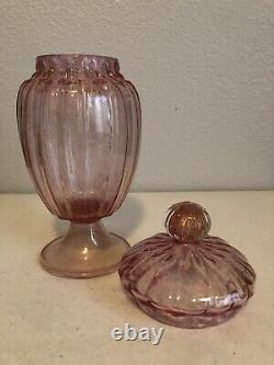Murano Art Glass Vase Covered Container