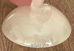 Murano Art glass Swan figurine Pink & White designed by Archimede Seguso 50s/60s