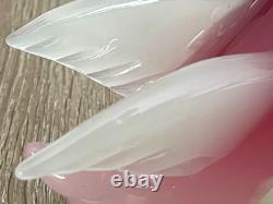 Murano Art glass Swan figurine Pink & White designed by Archimede Seguso 50s/60s