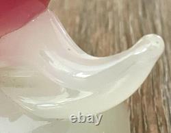 Murano Art glass Swan figurine Pink & White designed by Archimede Seguso 50s/60s