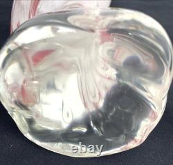 Murano Flamingo Art Glass Pink Yellow Clear 11 Tall MCM