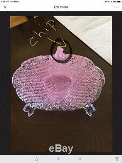 Murano Fratelli Toso Pink 12 Pcs Overshot Glass 8 Bowls & 4 Plates 50-60s
