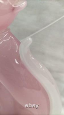 Murano Glass Cat Figurine by Archimede Seguso Pink Interior Italy
