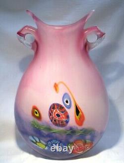 Murano Glass Millefiorri Large 12.1/2 Vase