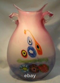 Murano Glass Millefiorri Large 12.1/2 Vase