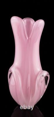 Murano Glass Pink Alabastro Vase