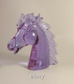 Murano Glass Pink/Blue Horse Head by LICIO ZANETTI Alexandrite Neodymium Signed