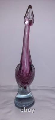 Murano Glass Pink White Flamingo