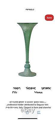 Murano Glass Seguso Vase Scavo Tall Pink Double Use Multi usable