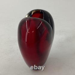Murano Heart Vase Signed By L. Onesto With Original Vetro Artistico Sticker