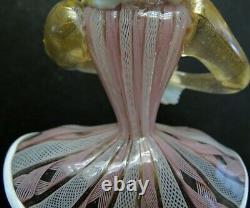 Murano Italian Glass Barovier & Toso Latticino Candlestick Figure 60'S