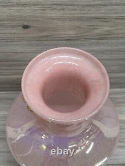 Murano Italy Style Glass Vase Pink Opal RARE PIECE