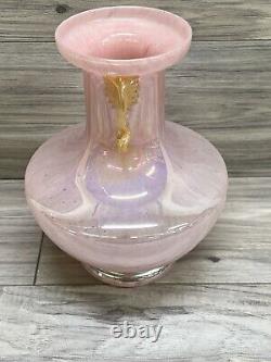 Murano Italy Style Glass Vase Pink Opal RARE PIECE